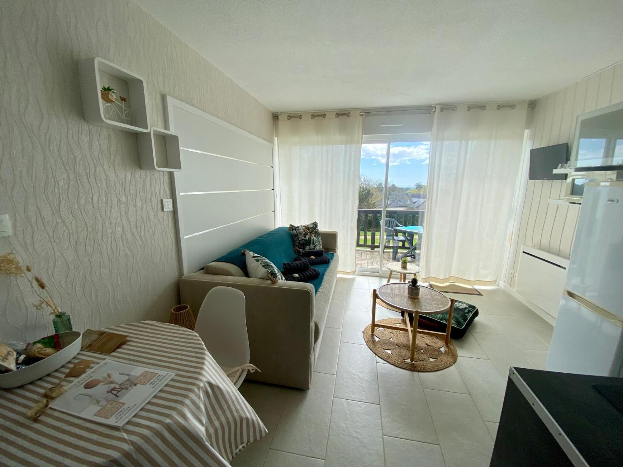 Studio Blue Horizon Vue Mer Guidel-Plage Dış mekan fotoğraf